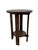Mission Style Oak Round End Table - Walnut Stain For Sale - Image 10 of 13