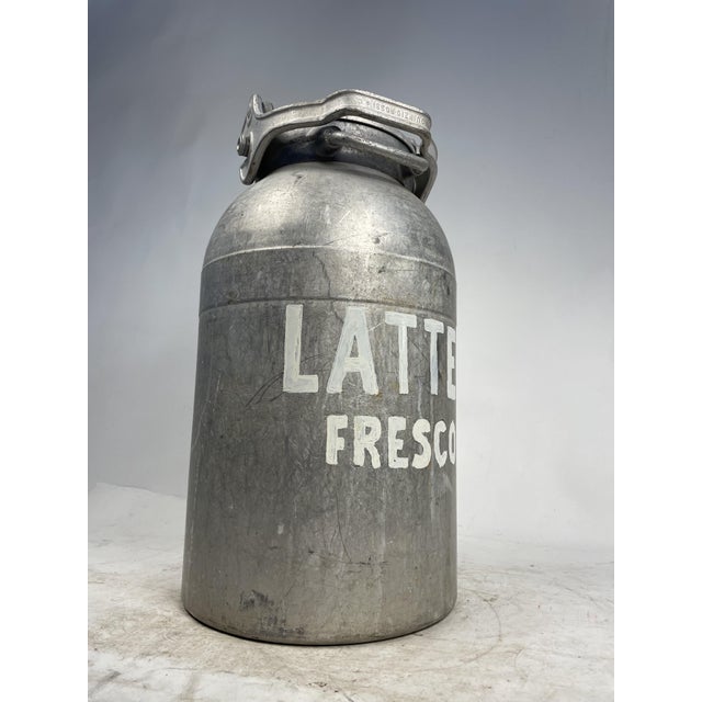 Mid-Century Modern Large Aluminum Milk Can, 1940s For Sale - Image 3 of 15