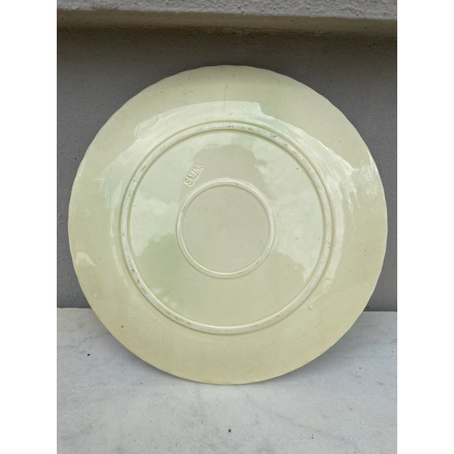 French Country French Majolica Pink Flowers Salins, Circa 1890 For Sale - Image 3 of 3