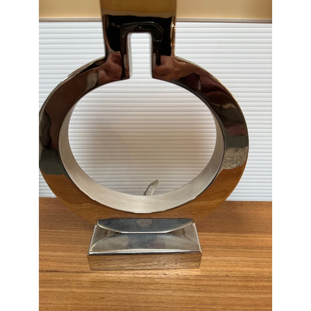 Contemporary Ring Form Table Lamps, Pair For Sale - Image 11 of 12