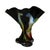 FREE SHIPPING ANYWHERE IN THE CONTINENTAL US! This is an unusual vintage black art glass handkerchief vase. Mid to late...