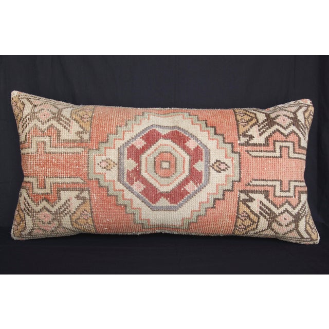 Textile Handmade Decorative Oushak Rug Pillow Cushion Cover -16'' X 34'' For Sale - Image 7 of 13