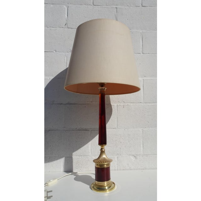 Empire Neoclassical Bronze and Bakelite Table Lamp, 1970s For Sale - Image 4 of 18