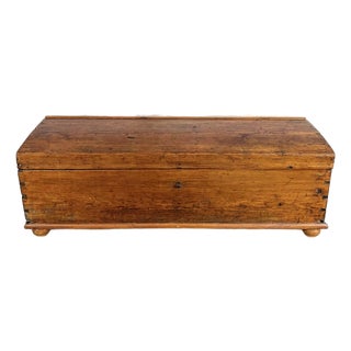 Antique Dometop Blanket Chest With Exposed Dovetails For Sale