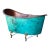 Vintage Patinated Copper Tub For Sale