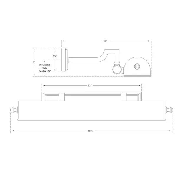 Traditional Alexa Hampton for Visual Comfort Signature Dean 18" Picture Light in Polished Nickel For Sale - Image 3 of 3