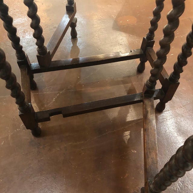 Antique English Oak & Elm Barley Twist GateLeg Table Chairish