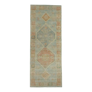 Turkish Oushak Rug 3'11" x 10' #18056 For Sale