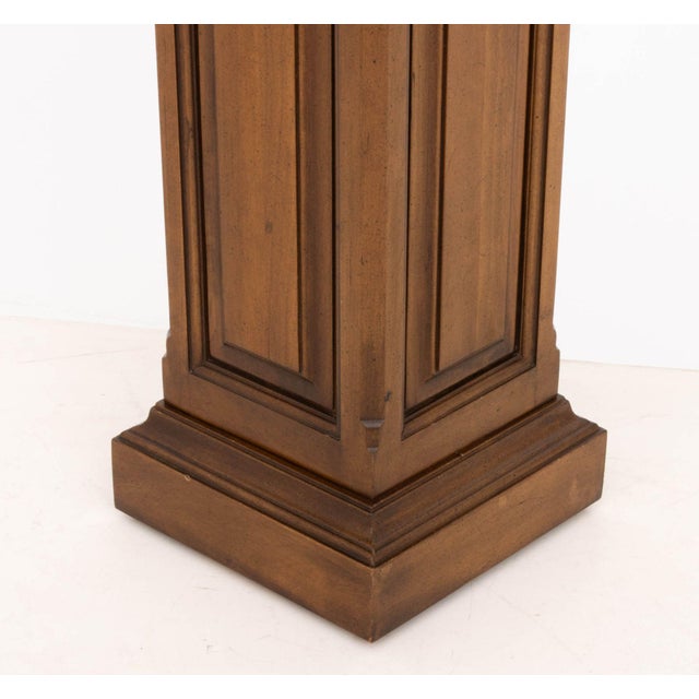 Neoclassical Neoclassical Style Walnut Pedestal Stand For Sale - Image 3 of 6