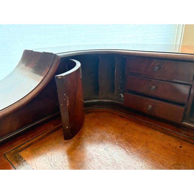 Flame Mahagony "Carlton" Edwardian Desk 1920's For Sale - Image 15 of 15