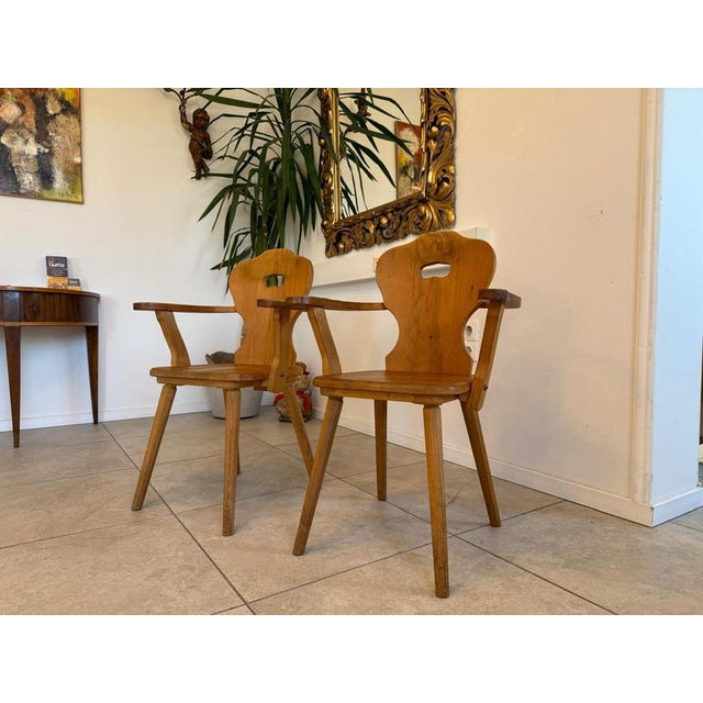 Rustic Farmhouse Armchair in Wood For Sale - Image 14 of 17