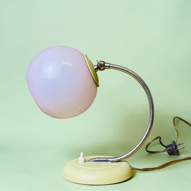 Mid-Century Modern Portuguese Pink Glass Table Lamp or Wall Sconce, 1960s For Sale - Image 13 of 13