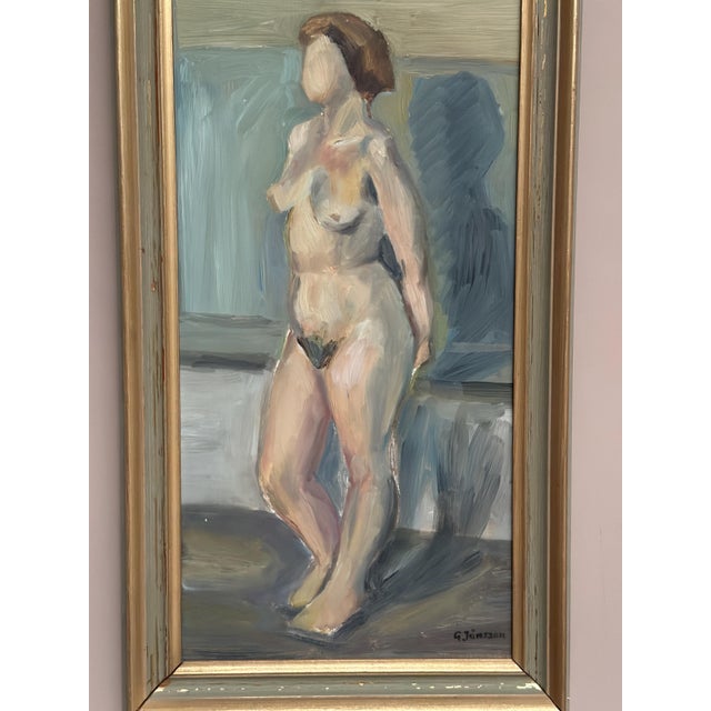 Gunnar Jonsson, Nude Woman, 1960s, Oil on Panel For Sale - Image 9 of 17