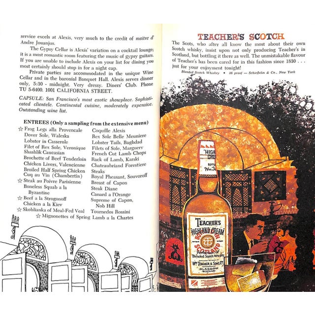 "Restaurants of San Francisco" Book 1963 Picot, Leonce [Edited By] For Sale - Image 10 of 12