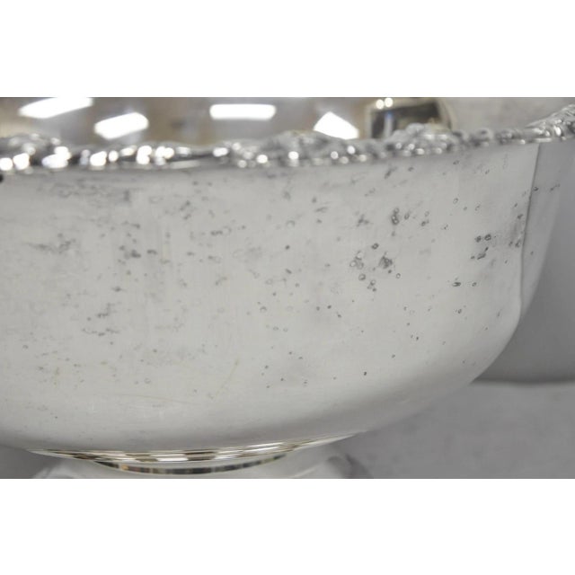 Vintage Gorham Newport Yb 271 Victorian Silver Plated Grapevine Punch Bowl For Sale - Image 13 of 17