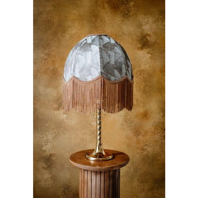 The Marianne Silver Fringed Lampshade - Small For Sale - Image 4 of 7