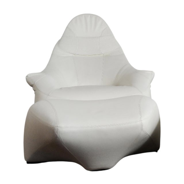 Hal Chair in White Leather by Marc Sadler for Cassina, 1990s For Sale