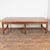 20th century large Danish writing table, crafted in oak with a vintage burgundy red leather top. The desk stands on six...