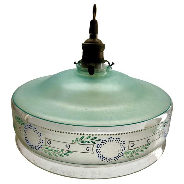 Art nouveau ceiling lamp. Photography fails to capture the simple elegant illumination provided by this lamp. Originel...