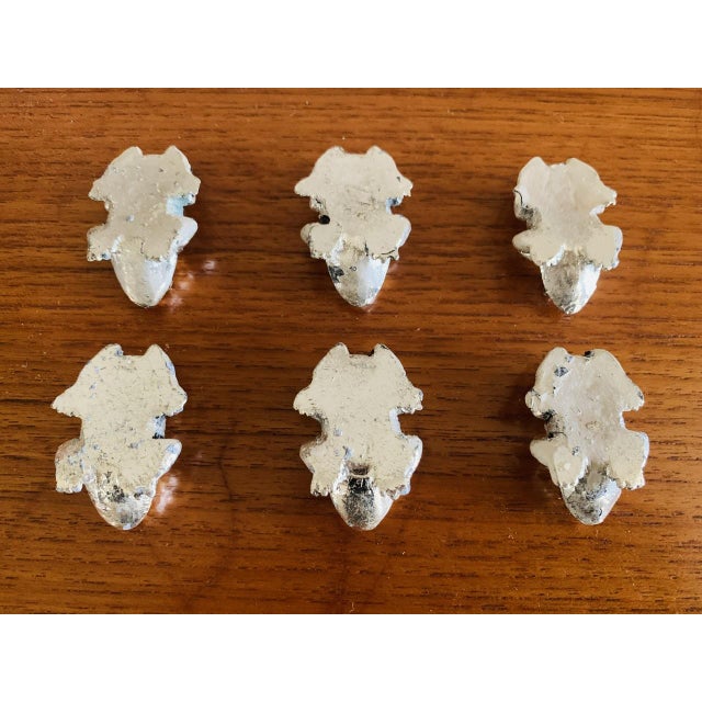 Silver-Plated Frog Knife Rests, 1950s, Set of 6 For Sale - Image 11 of 18