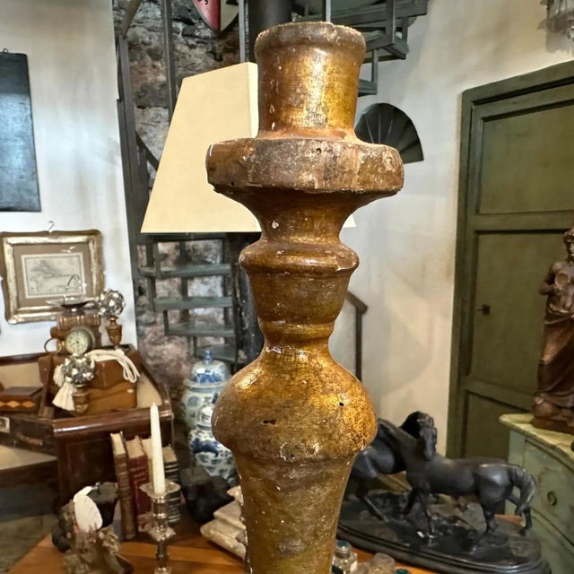 Early 19th Century Set of Two Empire Giltwood Sicilian Torcheres For Sale - Image 11 of 12