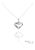 18k (750) White Gold Natural Diamond Heart Shape Pendant With Chain For Sale