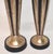 Late 20th Century Late 20th Century Candlesticks Holders 2pc Set Black Gold Pillar Candle Stands 19" For Sale - Image 5 of 5