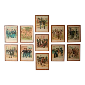 h.a. Ogden u.s. Military Uniforms - 11 Chromolithographs