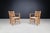 Gold French Beech Ladder-Back Armchairs with Rush Seats, France, 1950s, Set of 2 For Sale - Image 8 of 11