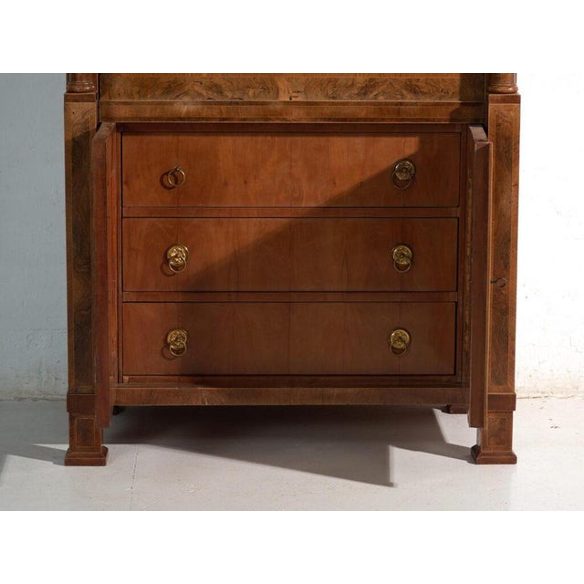 Wood Antique Biedermeier Secretary Desk in Walnut Wood, Austria, 1840 For Sale - Image 7 of 15