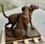 Life-Size Weathered Cast Iron Labrador Statues on Plinths, 1960s, Set of 2 For Sale - Image 3 of 8
