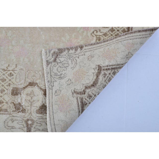 1950s Geometric Tribal Oushak Rug For Sale - Image 9 of 10