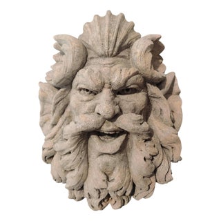 Satyr's Face in Vicenza Stone, Venice, 20th Century For Sale
