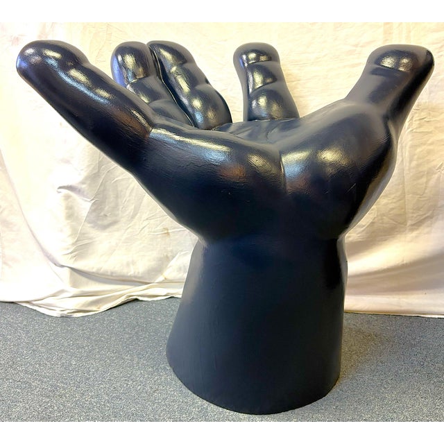 Plastic Vintage Mid Century Modern Retro Upturned Palm Hand Chairs- A Pair For Sale - Image 7 of 17