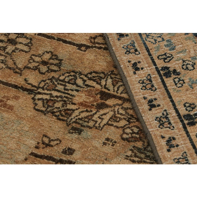Textile Antique Doroksh Persian Rug With Beige-Brown Floral Patterns, From Rug & Kilim For Sale - Image 7 of 7
