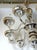 Mid 20th Century Restored Modern Mercury Glass Nine Arm Chandelier For Sale - Image 9 of 10