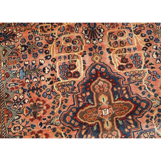 1920s Handmade Antique Persian Sarouk Rug For Sale - Image 4 of 9