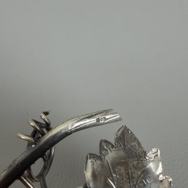 Metal Decorative 800 Silver Bunch of Grapes, 20th Century For Sale - Image 7 of 11
