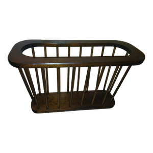 1950s Mid Century Modern Umanoff Style Walnut Magazine Rack