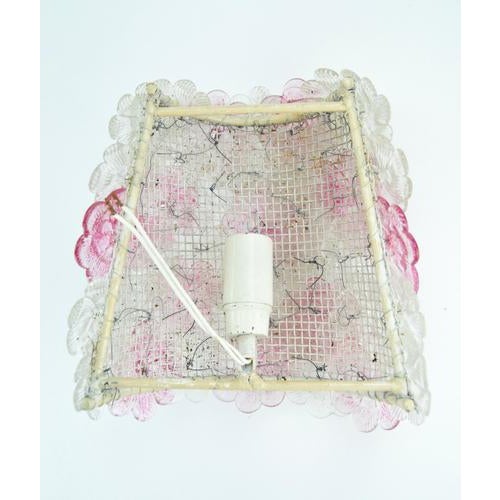 1950s Murano Flower Wall Lamp Attributed to Barovier & Toso For Sale - Image 3 of 4