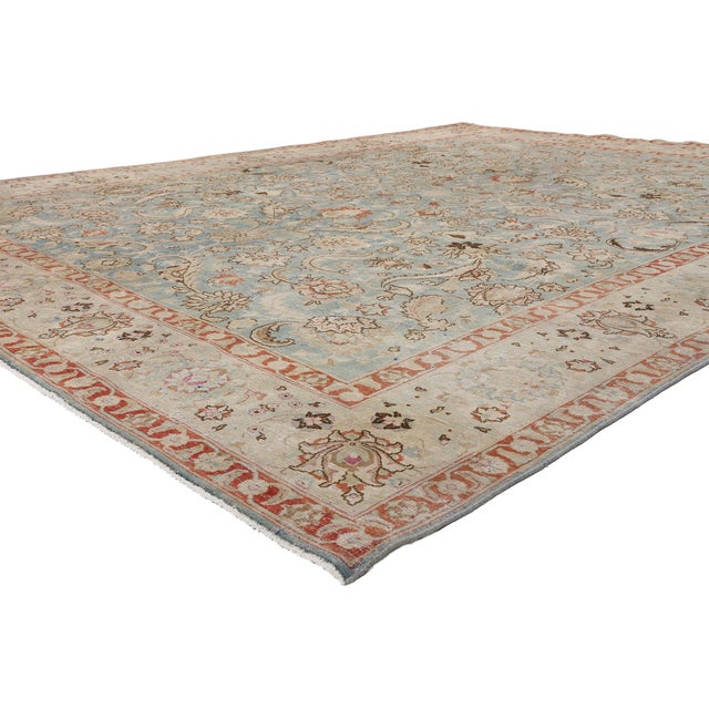 79645 Antique Persian Mashhad Rug, 09'08 x 12'05. The Celestial Garden: An Antique Persian Mashhad Masterpiece of Regal...