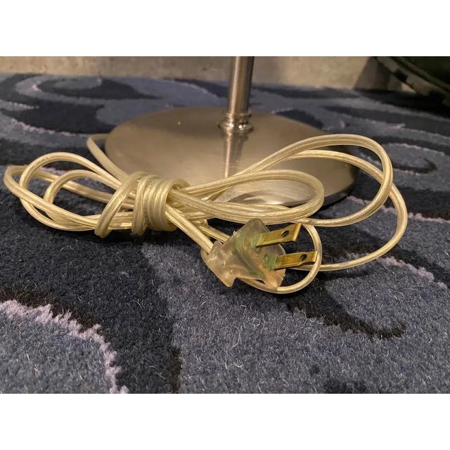 Mid 20th Century Brushed Stainless Steel Post Modern Cone Table Lamp For Sale - Image 10 of 11