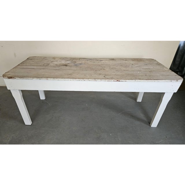 Antique Farmhouse / Art Table For Sale - Image 4 of 10
