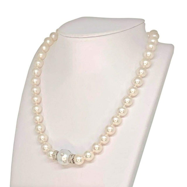 Fine Quality South Sea Akoya Pearl Diamond Necklace 14k Gold 13 mm Certified $12,950 921560 This is a Unique Custom Made...