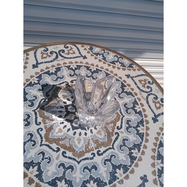 Late 20th Century Heavy Crystal Lotus Vase For Sale In Houston - Image 6 of 7