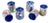 Blue Murano Glasses from YourMurano, Set of 6 For Sale