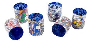 Blue Murano Glasses from YourMurano, Set of 6