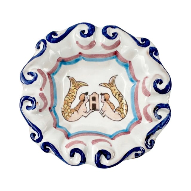 Late 20th Century Vintage Le Sirenuse Hotel Positano Italy Ashtray Catchall Dish For Sale - Image 5 of 9