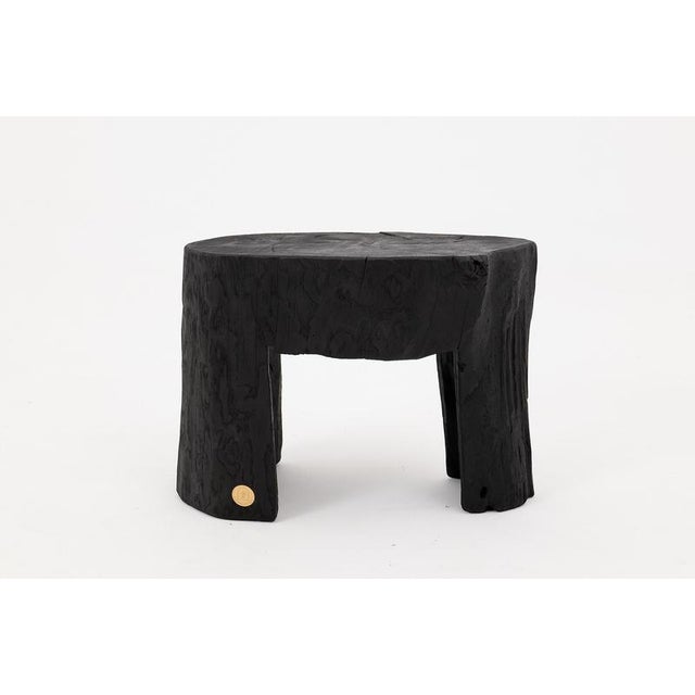 Contemporary Rustic Sculptural Side Table by Logniture For Sale - Image 3 of 15