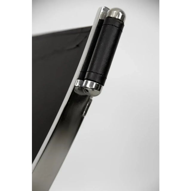 1980s Vintage Italian Minimalist Leather Chair, 1980s For Sale - Image 5 of 18